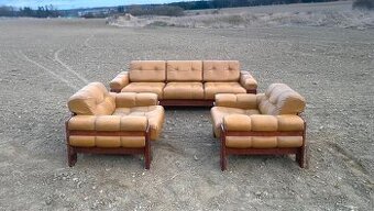 Retro sedací souprava 60. léta kůže