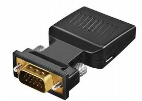 Adaptér Převodník VGA na HDMI + Audio