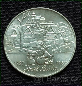 Jubilejní stříbrná mince 500 Kčs Josef Lada