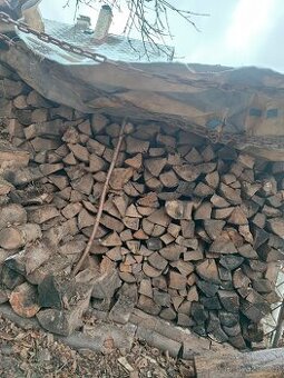 Suché tvrdé štípané palivové dřevo