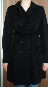 Černý trenčkot dámský Timeout - vel. 38