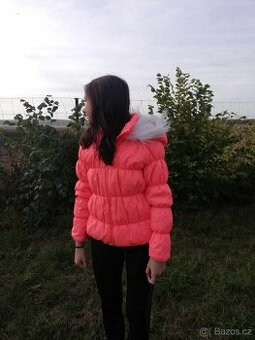 neon oranž zimní bunda