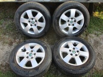 Alu kola škoda 5x112  R15 Pneu Letní 195/65 R15 v Lužnice
