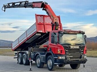 9247 Scania P 400 - 8x4 – Sklápěč/Valník + HR-PALFINGER PK 3 - 1