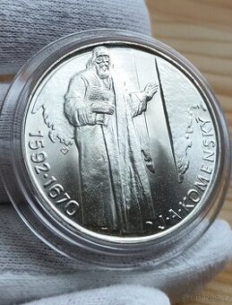 Stříbrná pamětní mince 500kčs J. A. Komenský 1992
