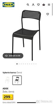 6x ADDE židle Ikea