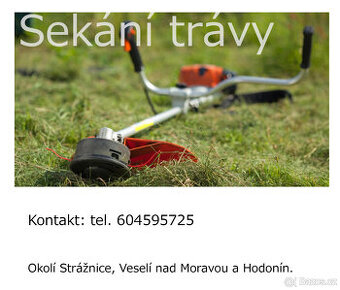 Sečení trávy křovinořezem
