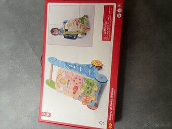 NOVÉ - Bigjigs Baby Dřevěné aktivní chodítko Zahrada