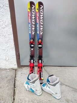 Dětské lyže 110cm + lyžáky