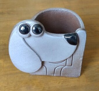 Keramický stojan na tužky - Pes