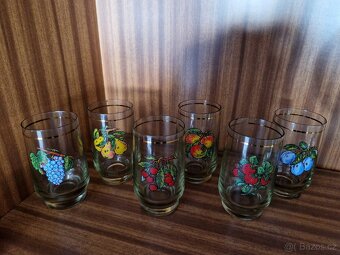 Panákové retro skleničky zn. POLTÁR