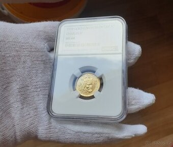 ★★★Zlatý Dukát Karel IV. 1978 ★NGC MS 64★ Top Stav Vzácný
