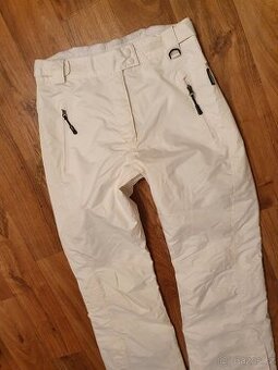 Damske lyzarske bile kalhoty na lyze Crivit insulate L/40