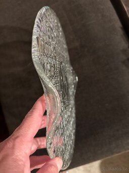 Tác/podnos V. Zajíc, lisované sklo na sýry, Ø 32 cm