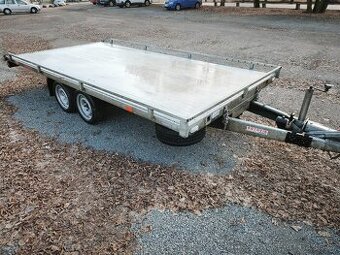 Hydraulicky sklopný přívěs 4,17x2,09 ALU plato 13"