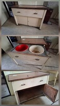 Starý selský mycí stůl - kompletní