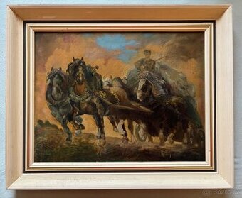 Obraz H. Raszyk 1932, olejomalba na plátně 45x55