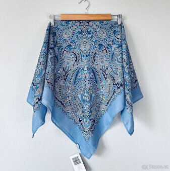 Ruský šátek 89x89 cm 100% merino, Pavlovskij Posad