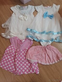 šatečky slavnostní, šaty, sukně vel 12 -18  měsíců, 86