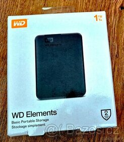 ⭐ WD Elements Portable 1TB černý - nový, nerozbalený ⭐