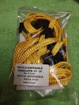 Textilní jednorázová pouta 5 ks - 1