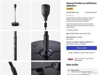 Boxovací hruška / pytel se zatížitelnou základnou