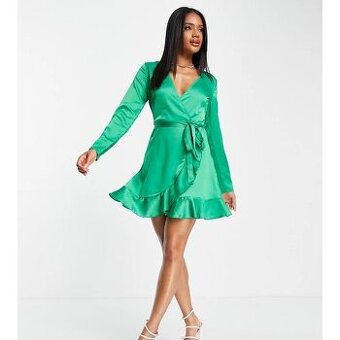 Zelenkavé šaty Missguided