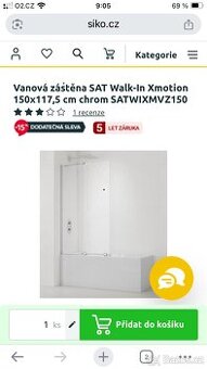 Vanová zástěna