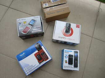 4 mobilní relefony-Brondi,Olympia,Telme, My Phone-sleva