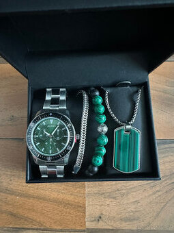 Souprava - hodinky, náramky a přívěšek na řetízku