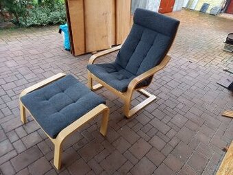 Křeslo Poang + podnožka