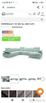 Rohová sedací souprava KAMELOT III do U, 365 cm