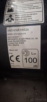 Prodám sněhovou frézu