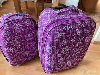 Sada látkových cestovních kufrů