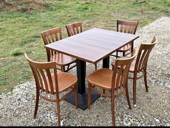 Židle, stoly,  TON - kompletní sestava Ve výborném stavu