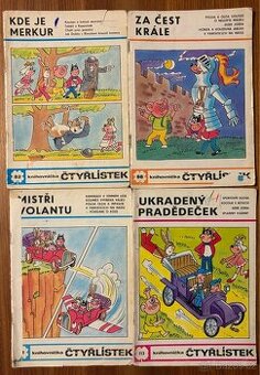 Čtyřlístek, 4ks, č 82,88,91,112 (1981 - 1983)
