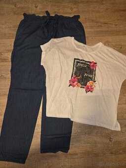 Pěkné dámské rifle a triko vel.42