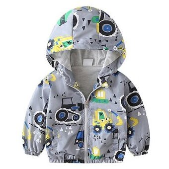 Nová bunda větrovka s bagry, 104/110