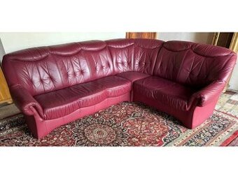 Luxusní rohová kožená sedací souprava, 3034
