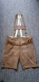 Krátké tirolské kožené kalhoty - 1