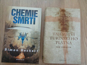 2 knihy, detektivky – Simon Beckett a Sam Chtister