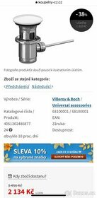 Uzavíratelny ventil Villeroy Boch