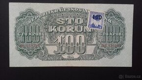 Bankovka - Poukázka ČSR kolkovaná na Slovensku (a2) - 1