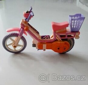 HRAČKA RŮŽOVÁ MOTORKA MOPED PRO MALOU PANENKU - 1