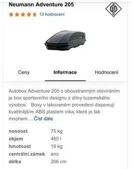 Prodám střešní box