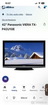 Plně funkční plazma televize 42" Panasonic VIERA TX-P42U10E - 1