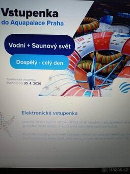 2x celodenní vstupenka do Aquapalace Čestlice