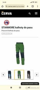 Pracovní kalhoty a bunda STANMORE (montérky)