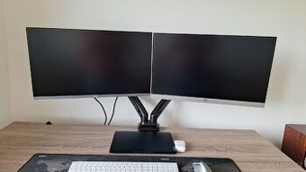 2x Monitor AOC 27" + držák AlzaErgo AR2.1