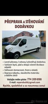 STĚHOVÁNÍ / VYKLÍZENÍ / PŘEVOZ / ODVOZ / LEVNĚ